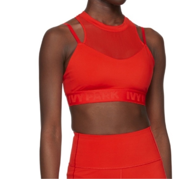 Addidas IVY PARK Bold Red Sports Bra Small - Picture 1 of 8